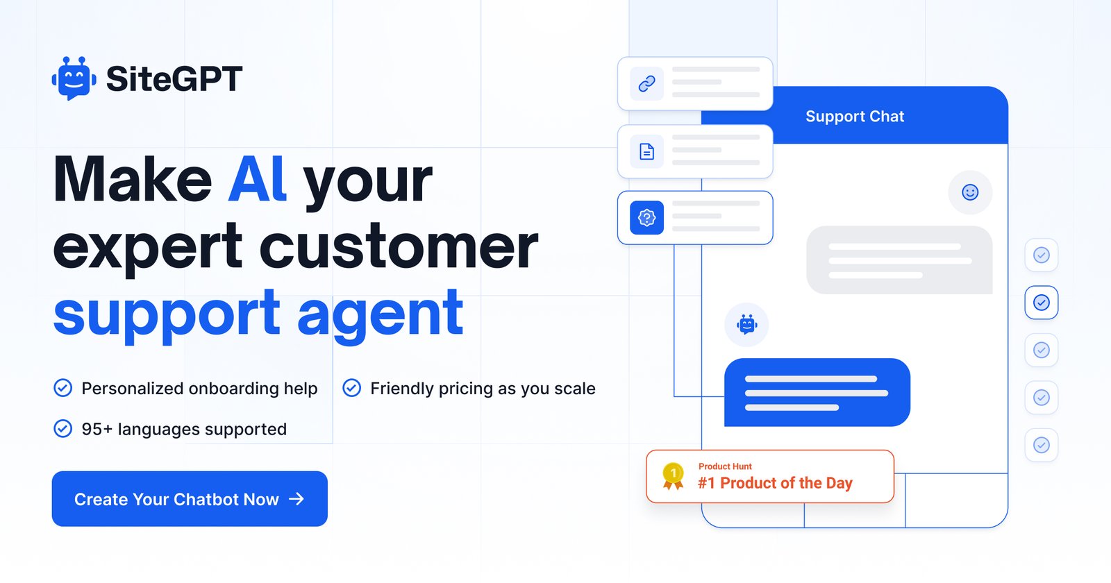 SiteGPT preview - AI Chatbot
