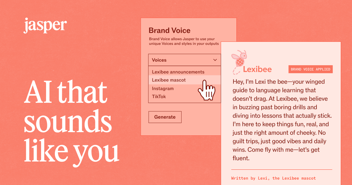 Jasper (Brand Voice) preview - AI Branding Assistant