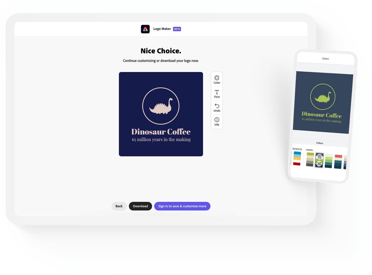 Adobe Express preview - Logo Generator