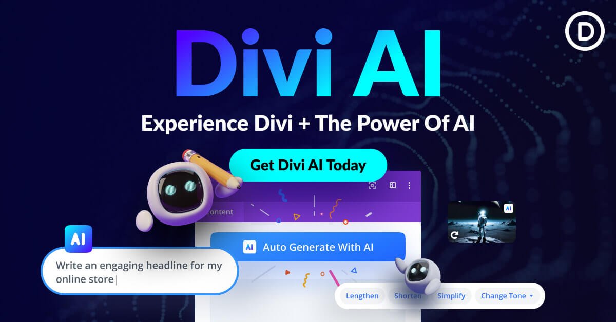 Divi AI preview - AI Website Generators