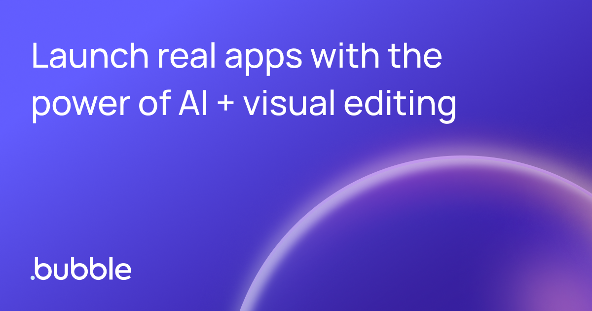 Bubble preview - AI Website Generators