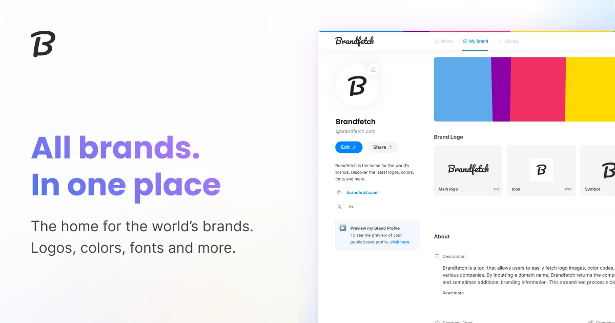 Brandfetch preview - AI Branding Assistant