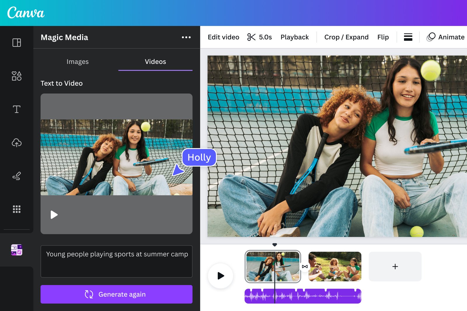 Canva preview - AI Text to Video Generator